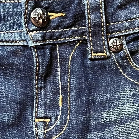 WOMENS’S MISS ME DARK WASH DENIM SKIRT• SIZE 26/US 4•PREOWNED GREAT CONDITION• - Picture 3 of 8